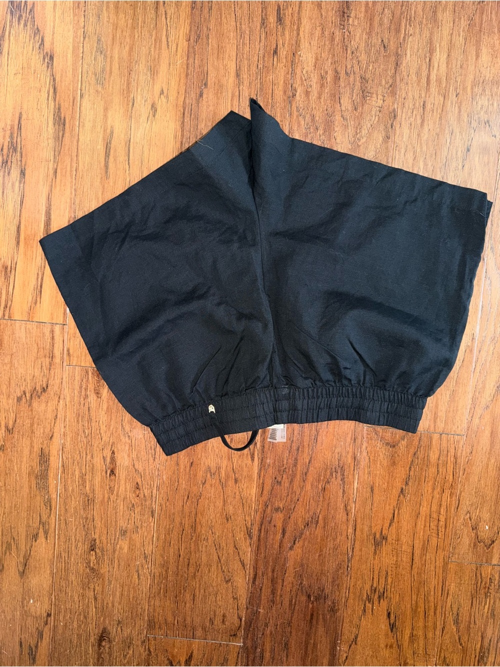 Victoria's Secret Black linen Drawstring Athletic Shorts - Picture 2 of 5